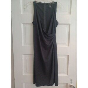 Express vintage black faux wrap dress sz 3/4 Y2K 90s sexy LBD knit retro disco